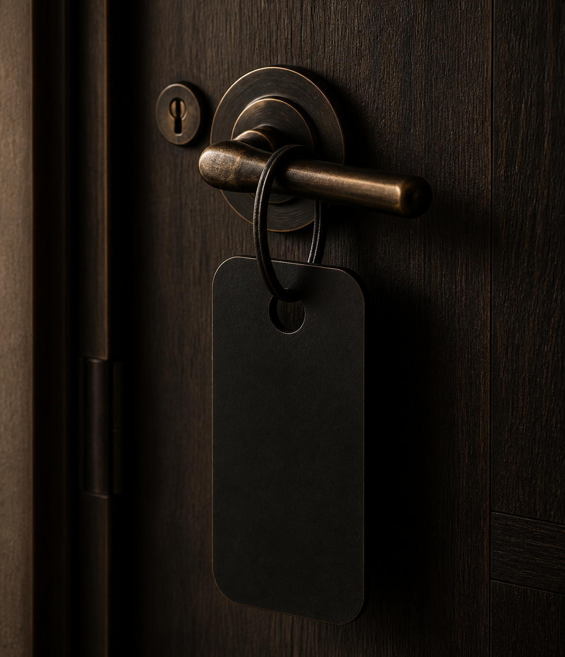 Bronze hospitality door handle